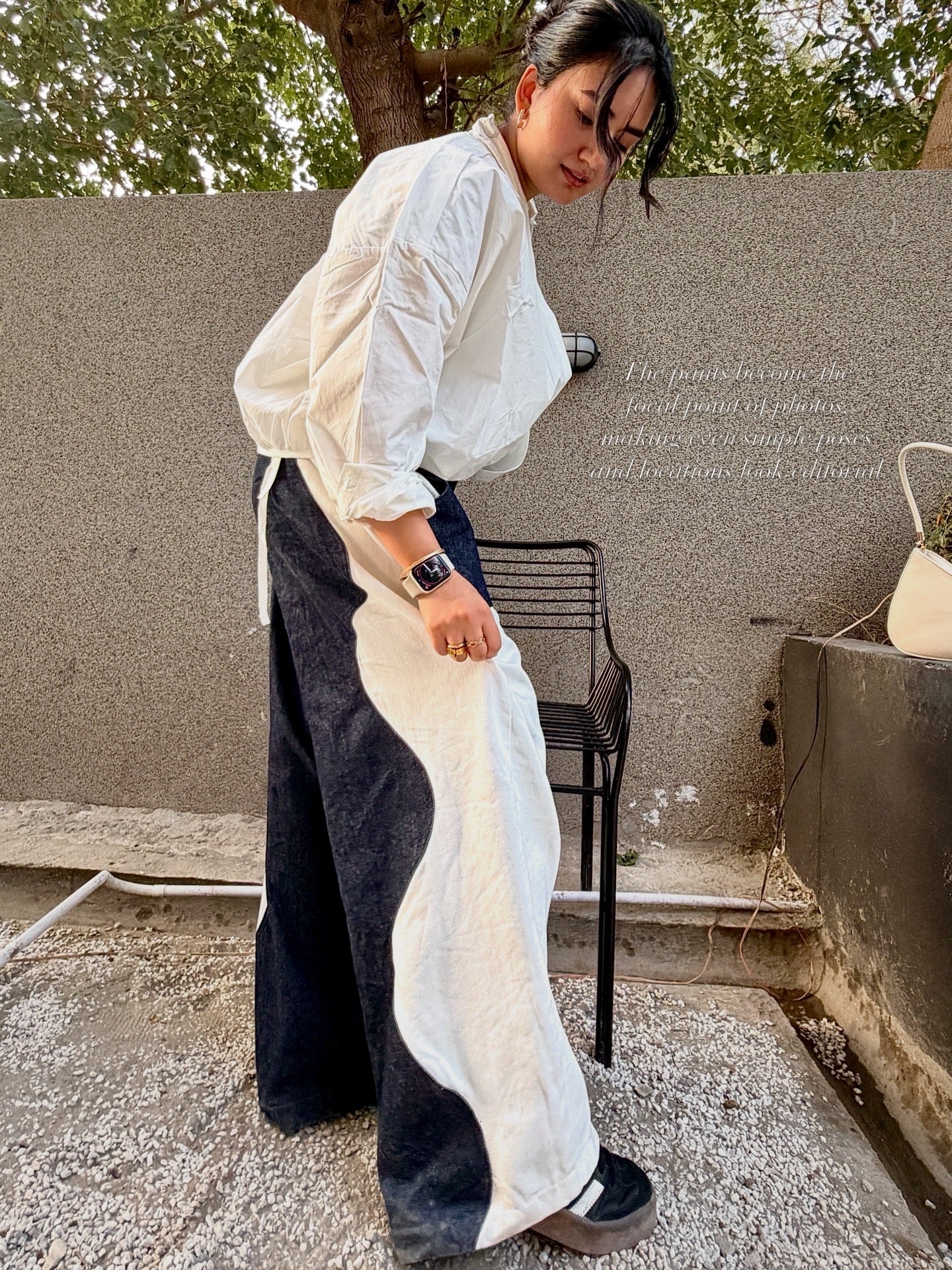Wavy Denim Pants