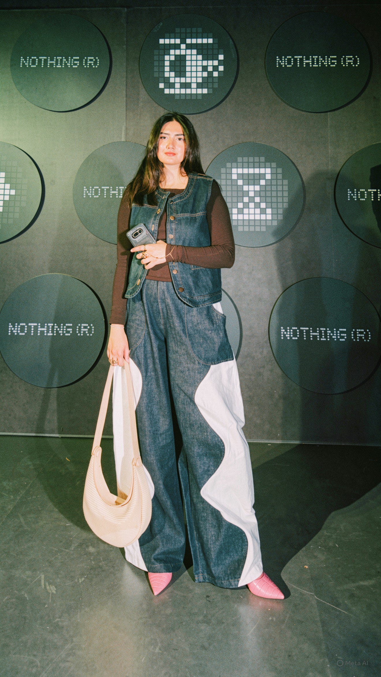 Wavy Denim Pants